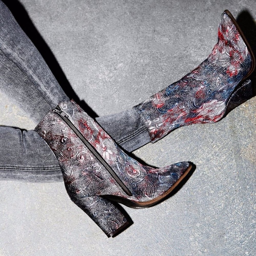 Free People Mystic Charms Silver Heel Boots